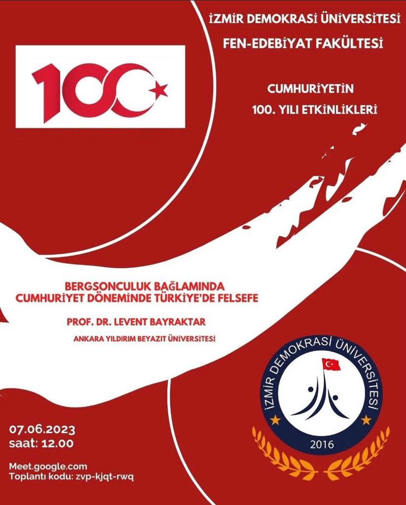 İDÜ - Fen-Edebiyat Fakültesi Cumhuriyetimizin 100. Yıl Etkinlikleri